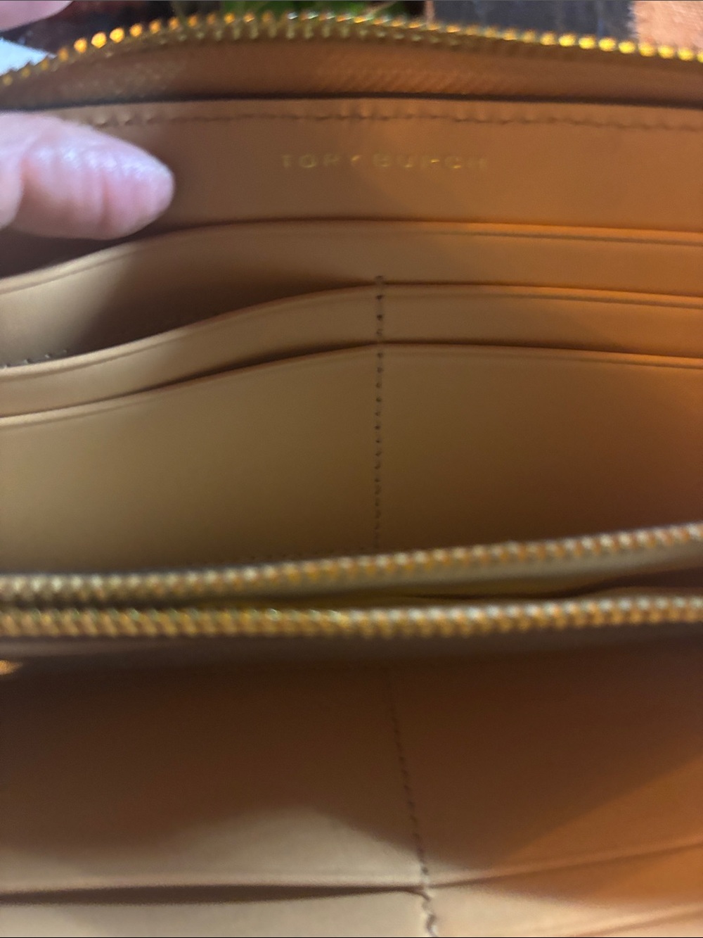 Tory Burch Multicolor Striped Leather Zip Wallet - Picture 14 of 17